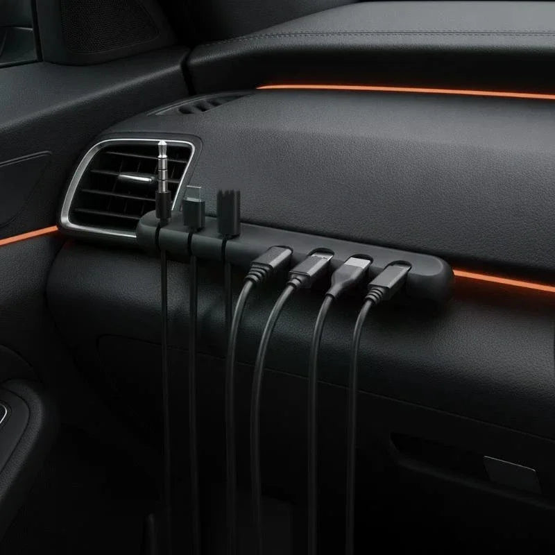 Self-Adhesive Cable Organizer Clips – 5-Slot USB Wire Manager Cable Management Clips Babs