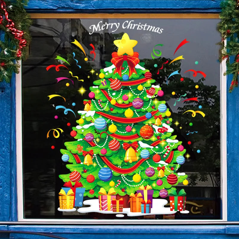 113 Christmas Snowflake Static Window Clings | Holiday Decor Holiday Window Clings Babs C 2seets
