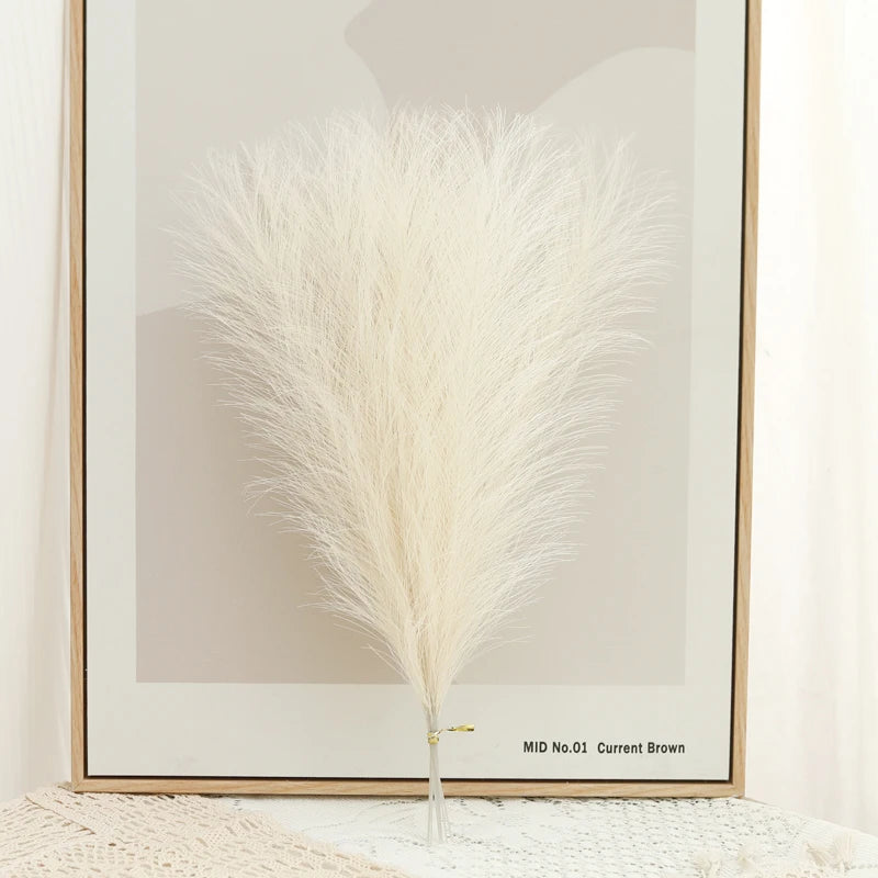 10-Piece Artificial Pampas Grass Bouquet – Boho Home Decor Artificial Floral Bouquet Babs Beige