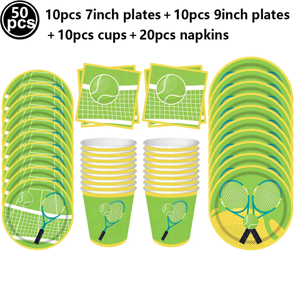 Tennis Party Balloon Kit – 18" Tennis & Racket Foil Balloons Party Balloon Kit Babs DARK GRAY As picture show