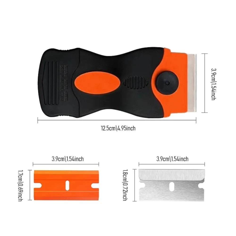 Razor Blade Scraper Tool – 10 Metal & Plastic Blades Included Blade Scraper Tool Babs