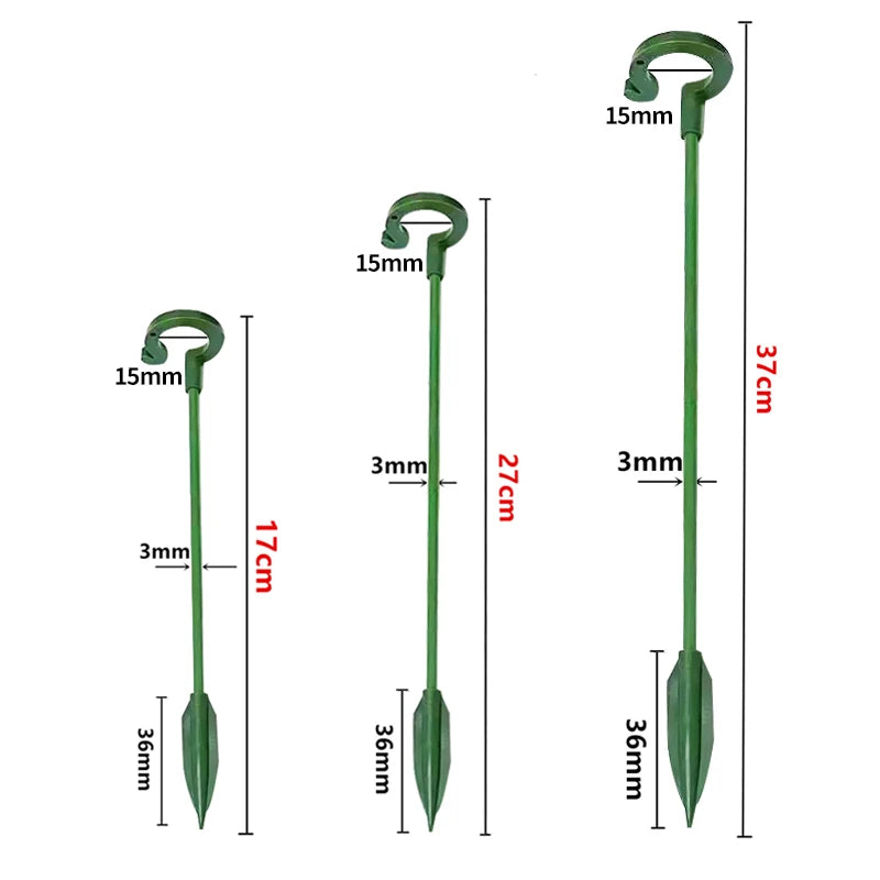 Plastic Plant Stem Supports – Reusable Flower Stakes 2/5/10 Pack Plant Stem Supports Babs