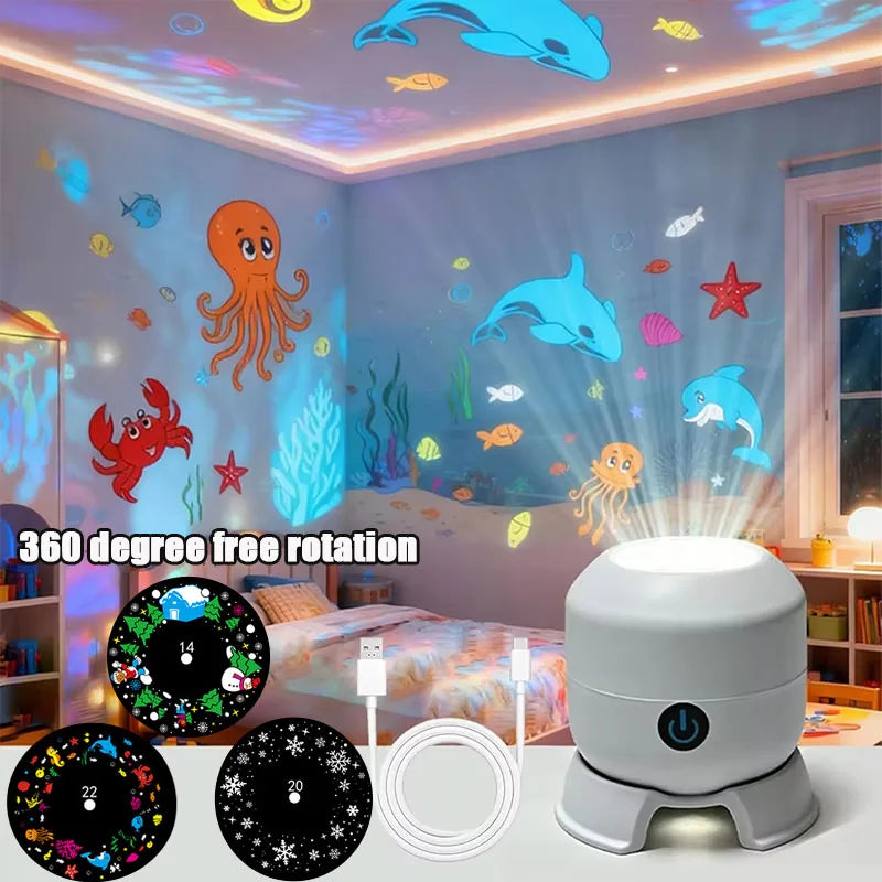 Starry Sky Projector Night Light | Rotating Galaxy Lamp Projector Night Light Babs