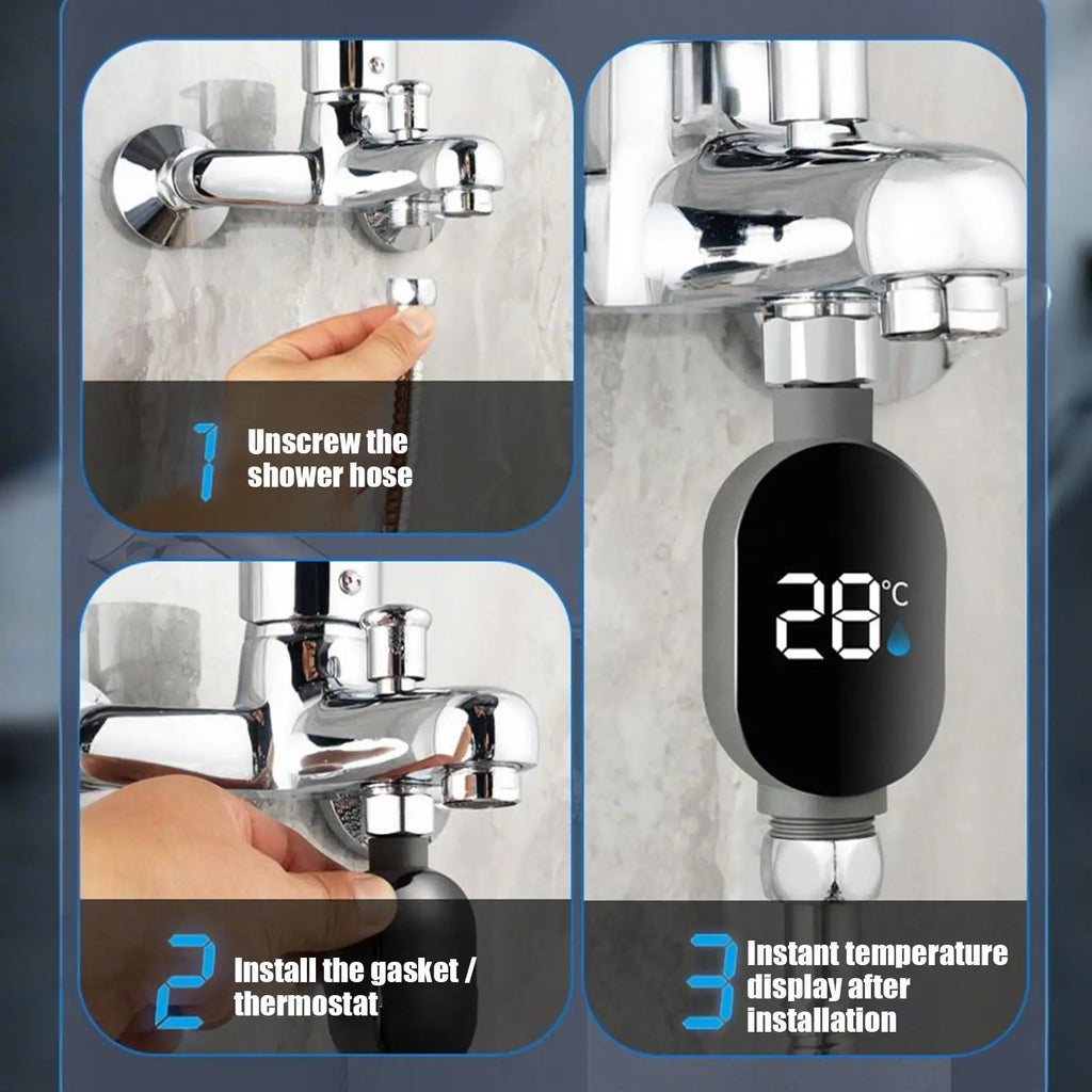 LED Digital Shower Thermometer – Accurate Water Temp Gauge Shower Thermometer Babs
