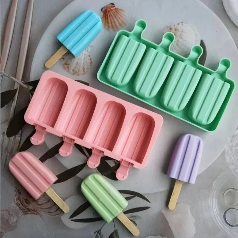 Classic Striped Silicone Popsicle Molds | Homemade Ice Cream Popsicle Mold Babs