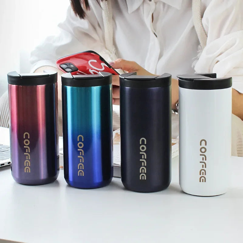 400ml Stainless Steel Vacuum Thermos Travel Mug – Leakproof Vacuum Thermos Mug Babs
