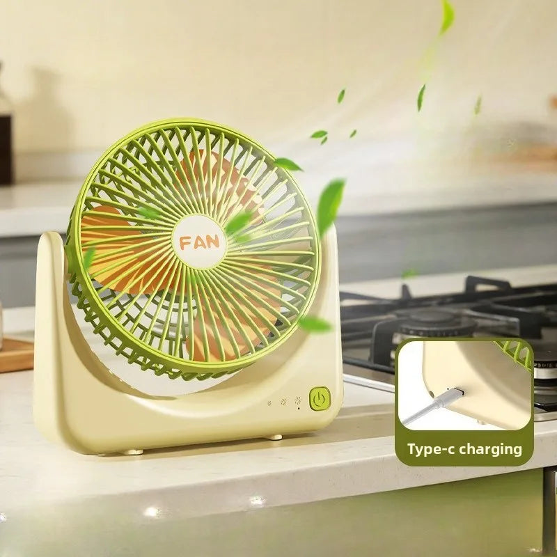 Portable USB Rechargeable Desktop Fan – 3-Speed U-Shape Mini Portable Desktop Fan Babs