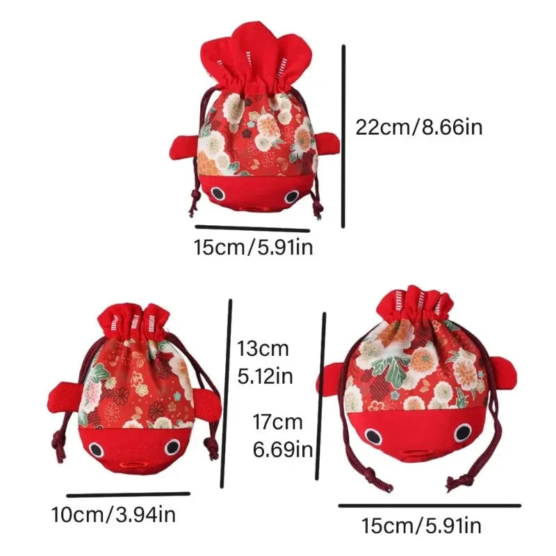 Cartoon Goldfish Drawstring Bag – Coin Purse & Candy Gift Bag Drawstring Bag Babs