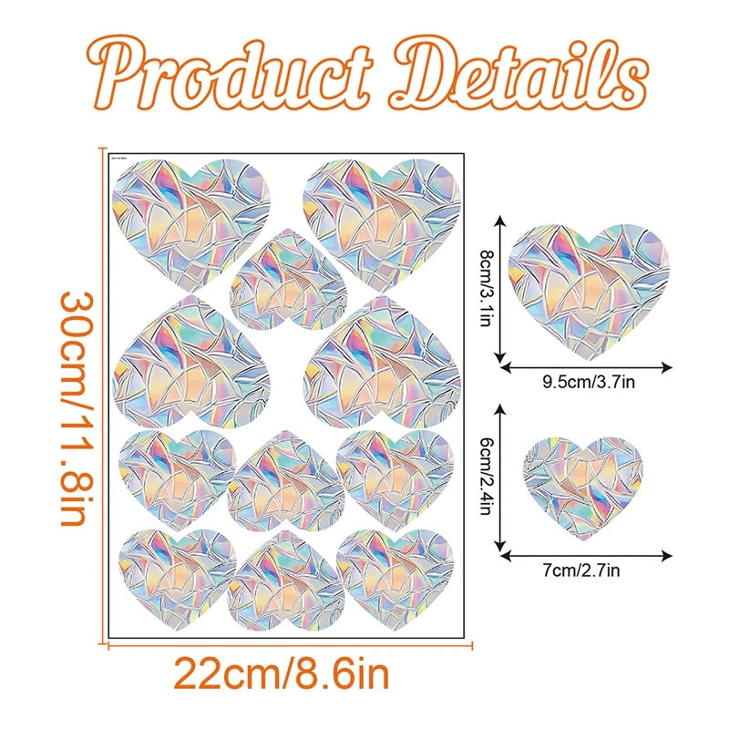 Rainbow Suncatcher Window Stickers – Cat & Butterfly PVC Decals Window Suncatcher Sticker Babs Heart