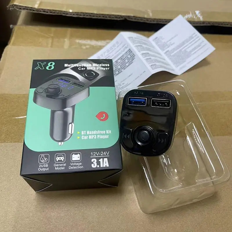 Car Bluetooth 5.0 FM Transmitter – PD 18W USB-C & Dual USB FM Transmitter Charger Babs A3