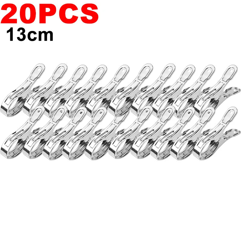 Stainless Steel Clothespins – 100 Pack Windproof Laundry Pegs Laundry Clothespins Babs 13CM-20PCS