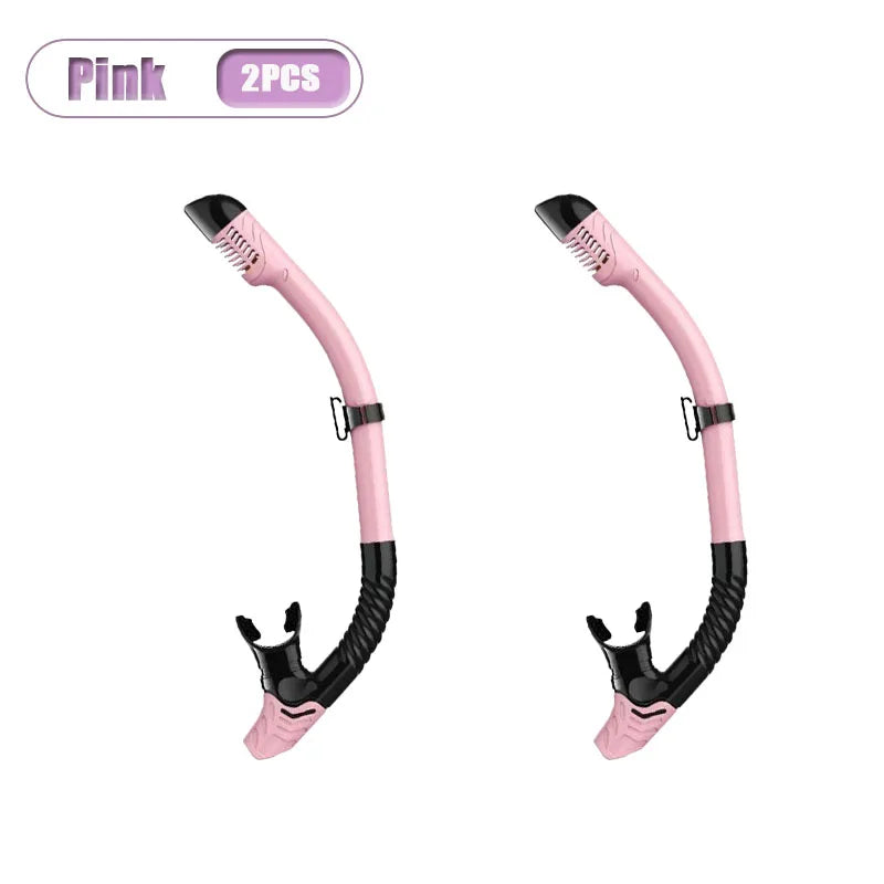 Full Dry Snorkel for Adults – 1–10 Pack Diving Breathing Tube Dry Snorkel Babs Pink-2PCS