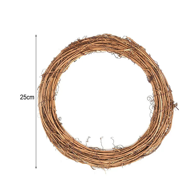 Natural Rattan Wreath DIY Garland – Wedding & Christmas Décor Decorative Wreath Babs 25cm