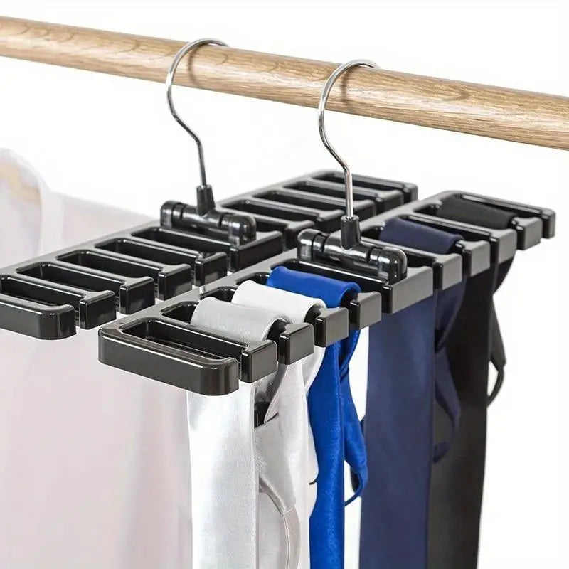 2-Pack Rotating Tie Belt Scarf Hanger Closet Organizer Rack Wardrobe Organizer Rack Babs