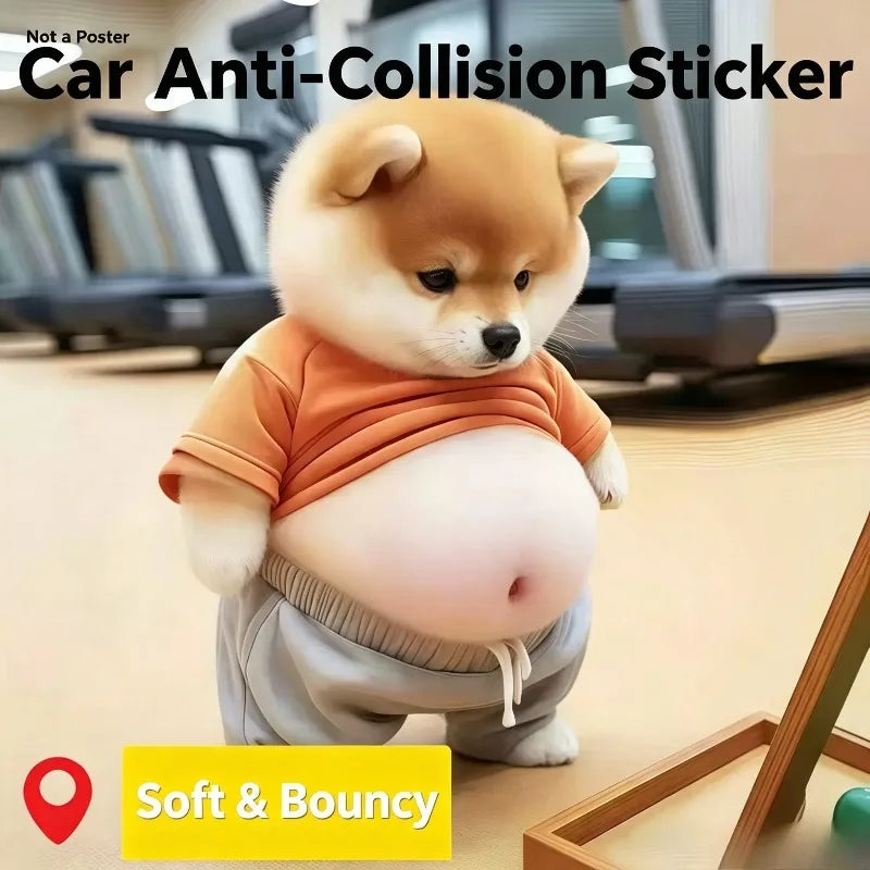 Chubby Shiba Inu Squishy Toy & Car Bumper Protector Sticker Squishy Novelty Toy Babs