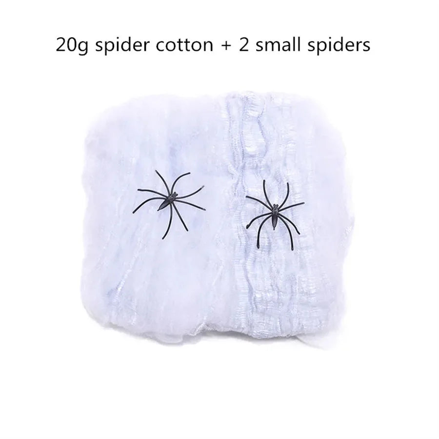 Halloween Skeleton Animal Bones Props – Bat, Spider & Scary Decor Halloween Prop Decoration Babs 20g white cotton
