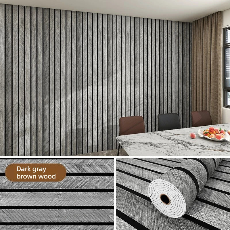 3D Peel & Stick Wood Grain Wallpaper – Self-Adhesive Wall Panels Peel & Stick Wallpaper Babs Grey 1Roll