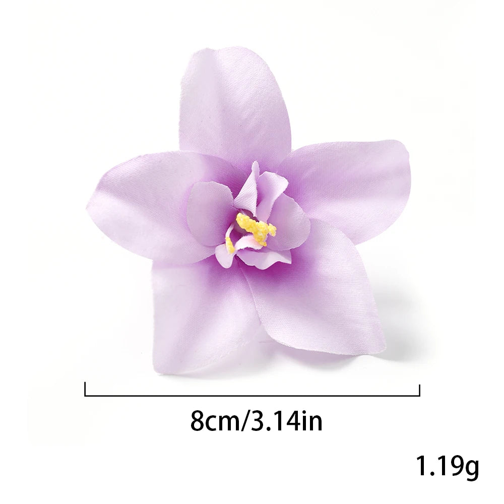 10/20Pcs Silk Artificial Orchid Flower Heads – Wedding & DIY Decor Artificial Flower Heads Babs