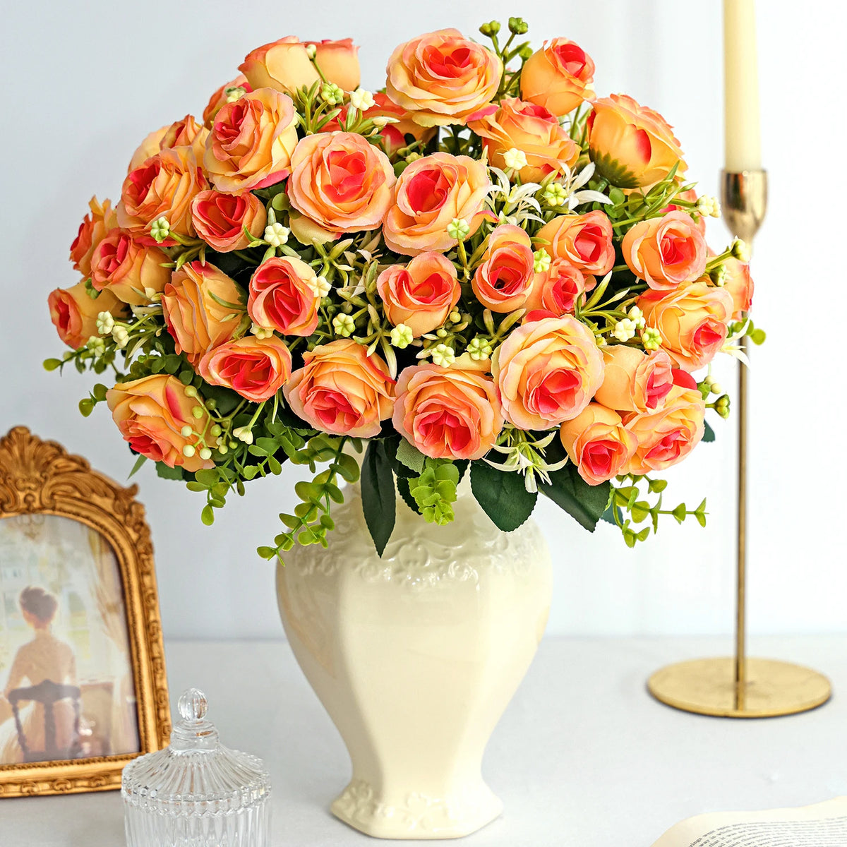 Artificial Silk Rose Bouquet – Wedding & Home Décor Artificial Silk Flowers Babs