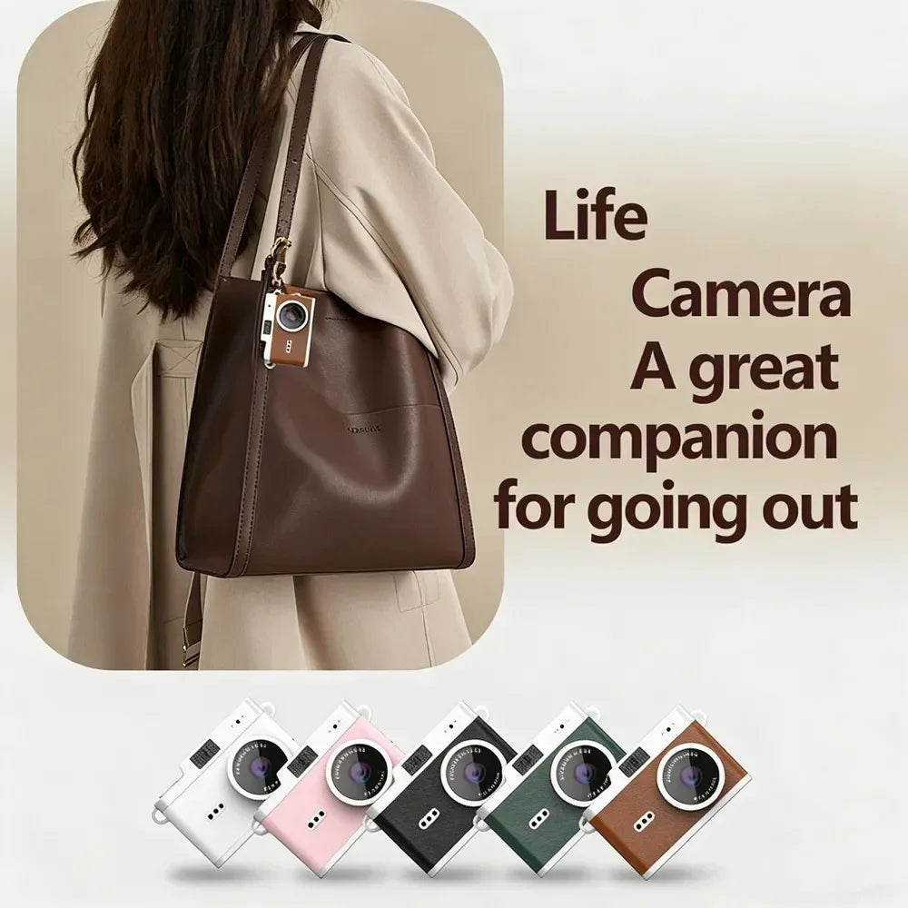 KEBIDUMEI 1080P Mini Retro Pocket Camera with LED Flashlight Mini Pocket Camera Babs