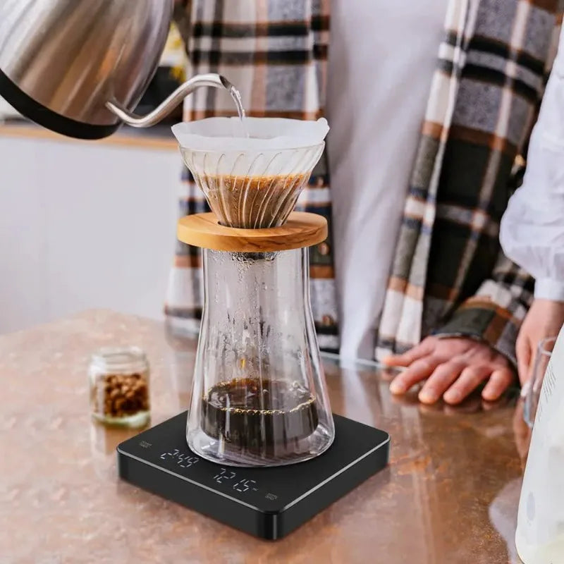Digital Coffee Scale with Timer & LED Display | Rechargeable Digital Kitchen Scale Babs