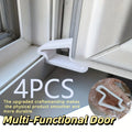 4PCS Anti-Collision Door & Window Stopper Track Snap Clip Kit Door Window Stopper Babs 4pcs