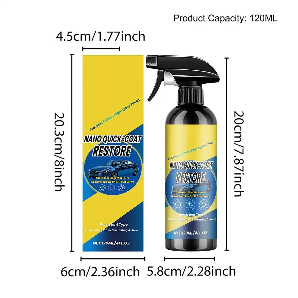 Nano Ceramic Car Coating Spray – Quick Wax & UV Protection Car Ceramic Coating Spray Babs 1pcs