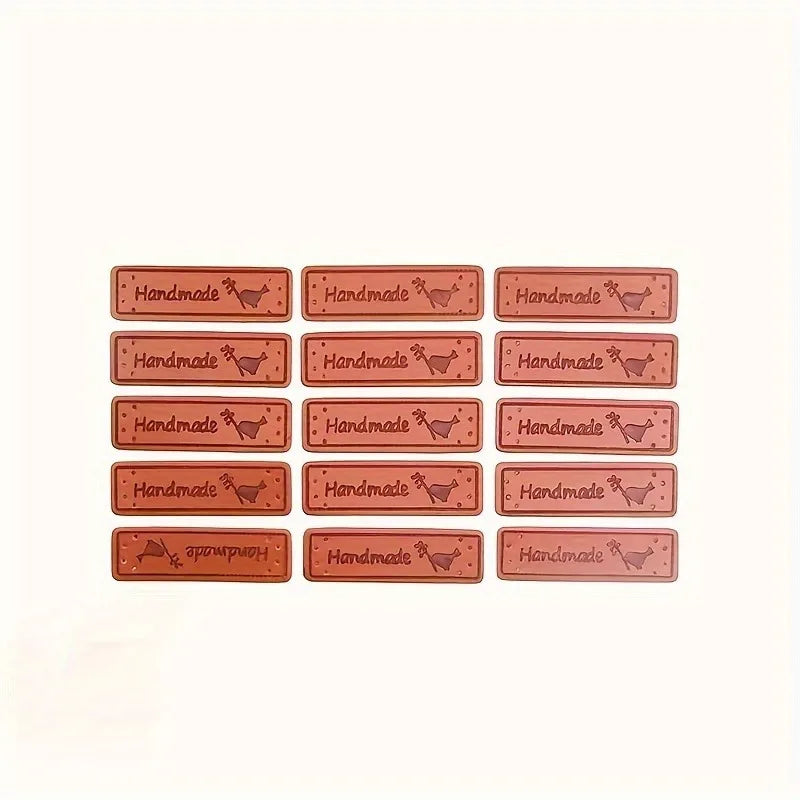 15pcs PU Leather Labels for DIY Knitting, Sewing & Crafts Craft Sewing Labels Babs