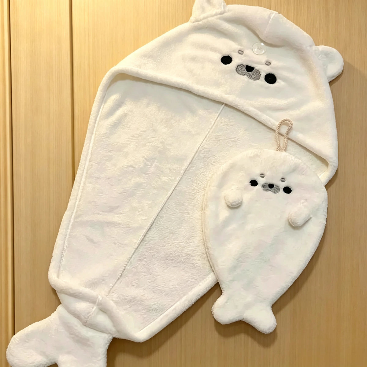 Cartoon Seal Microfiber Hair Towel Wrap & Cleaning Cloth Set Microfiber Hair Wrap Babs