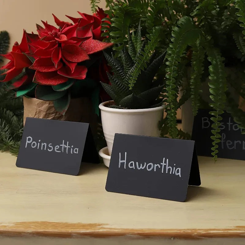 12pcs V-Shaped Erasable Blackboard Table Cards & Price Signs Blackboard Table Signs Babs