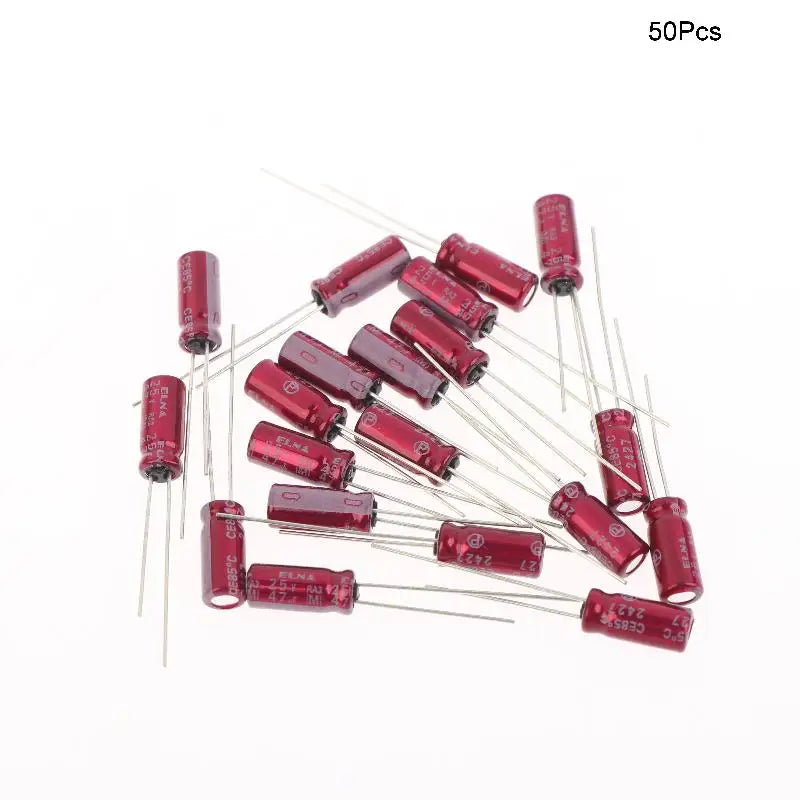 ELNA SILMIC II 25V 47µF Audio Electrolytic Capacitors 10/30/50Pcs Electrolytic Capacitor Babs 50Pcs