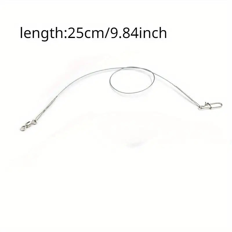 24pcs Stainless Steel Fishing Leaders with Swivels & Snaps Fishing Leaders Babs