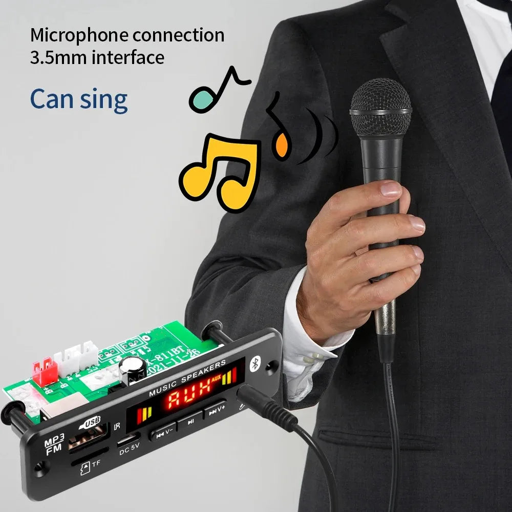 KEBIDUMEI Bluetooth 5.0 MP3 Decoder Board 40W Amplifier FM Radio MP3 Amplifier Board Babs