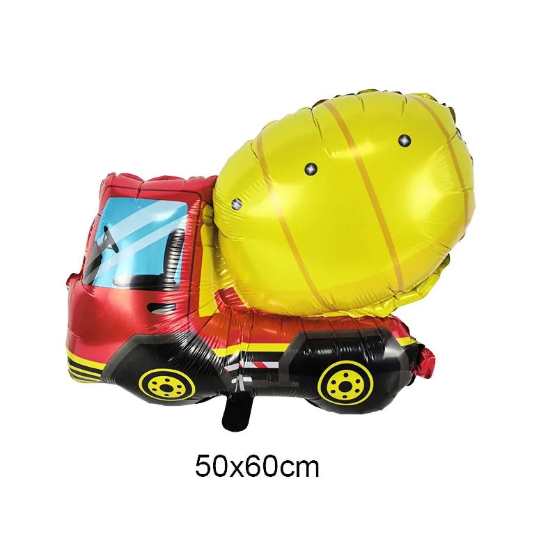 Construction Party Balloons – Excavator Dump Truck Boys Decor Party Balloons Babs Ruby As pictures show