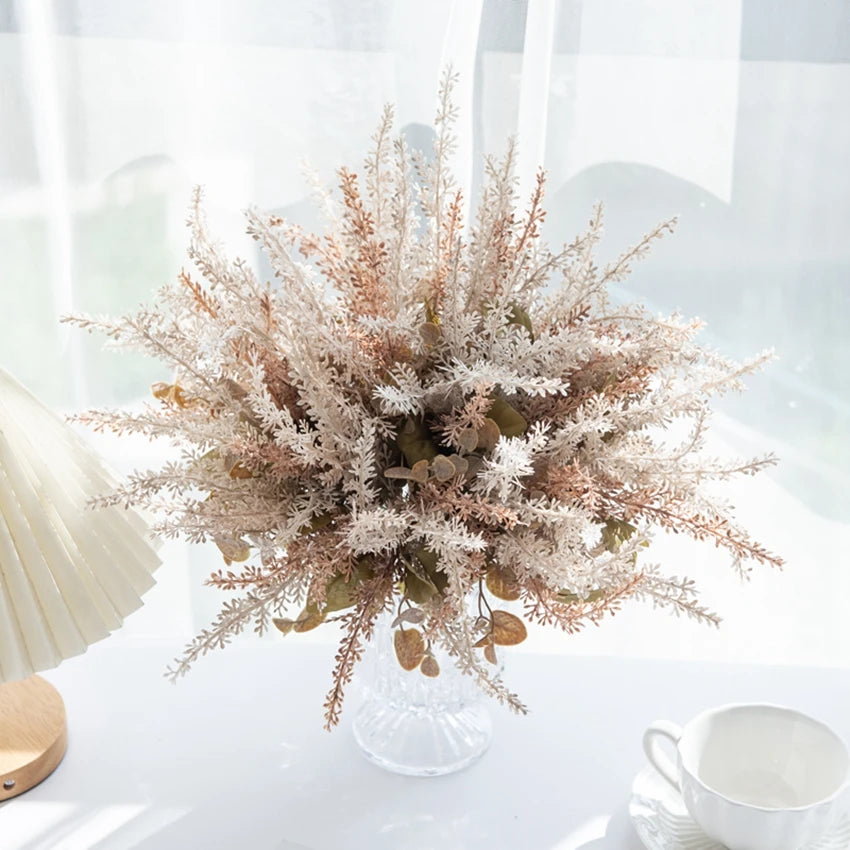 Artificial Lavender Wheat Bouquet – Faux Flower Home Decor Artificial Flower Bouquet Babs