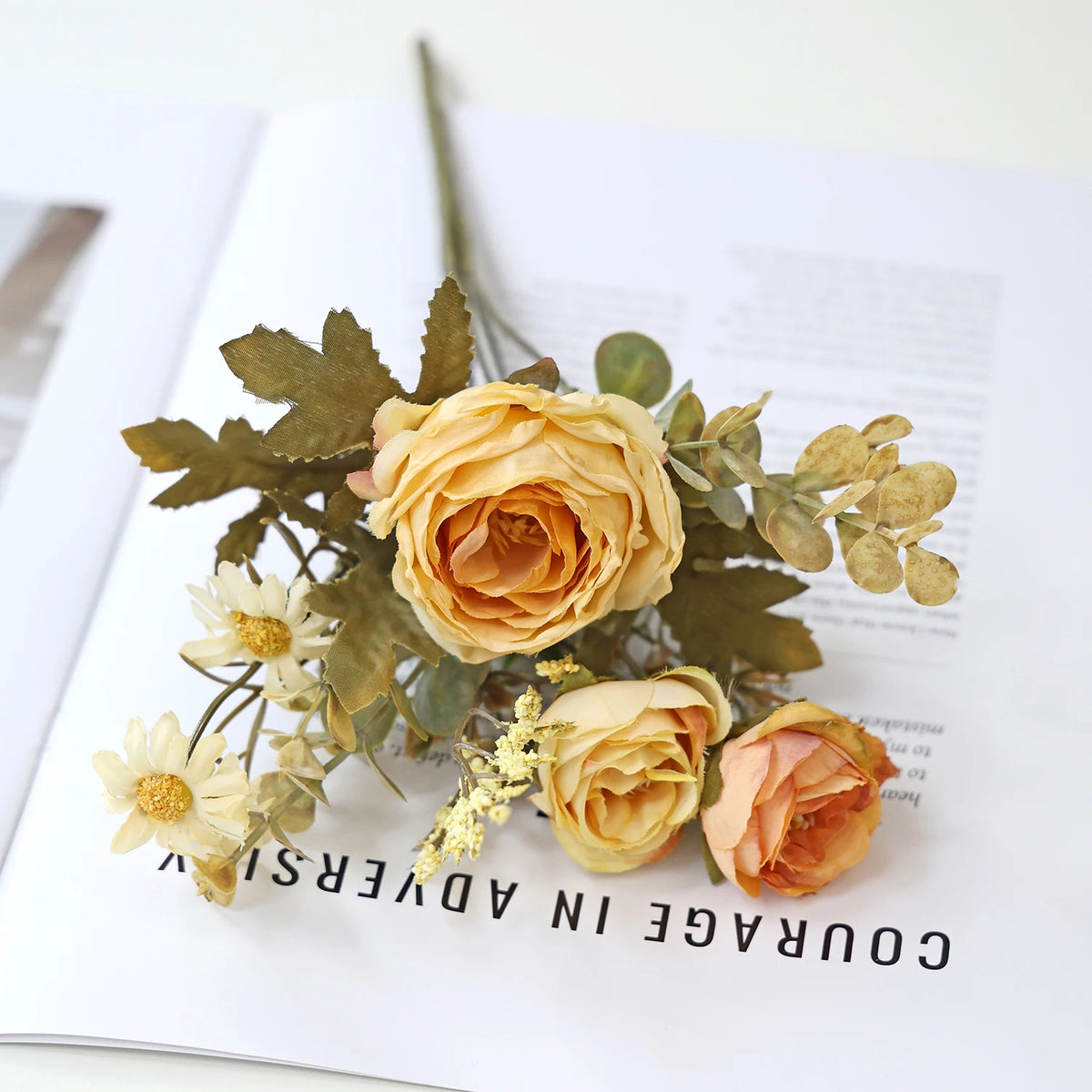 Silk Rose Artificial Flowers for Wedding, Home & DIY Décor Artificial Silk Flowers Babs color 3 1 pc