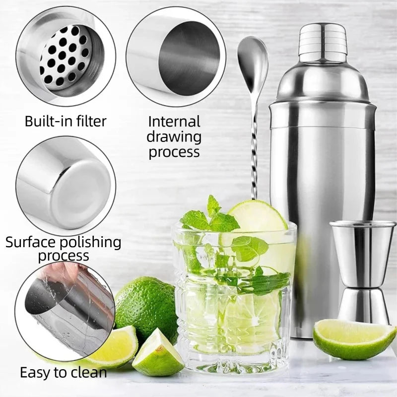 Boston Stainless Steel Cocktail Shaker 350/550/750ml Bar Tool Cocktail Shaker Babs