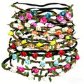 20pc Boho Floral Hair Wreath Headbands – Mix Colors Floral Hair Wreath Babs mix colors