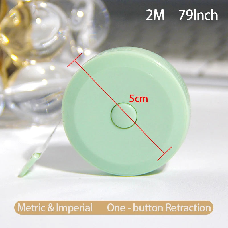 Mini Retractable Measuring Tape – Metric & Imperial, 1.5M Retractable Tape Measure Babs 2M 79Inch Green