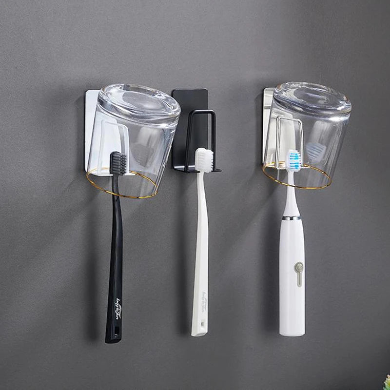 Wall Mounted Stainless Steel Toothbrush & Cup Holder Toothbrush Cup Holder Babs