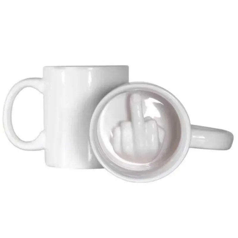 Funny Middle Finger Ceramic Coffee Mug – Novelty Gift Novelty Coffee Mug Babs