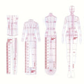 Transparent Body Model Skirt Design Template for Sewing Sewing Design Template Babs 1set