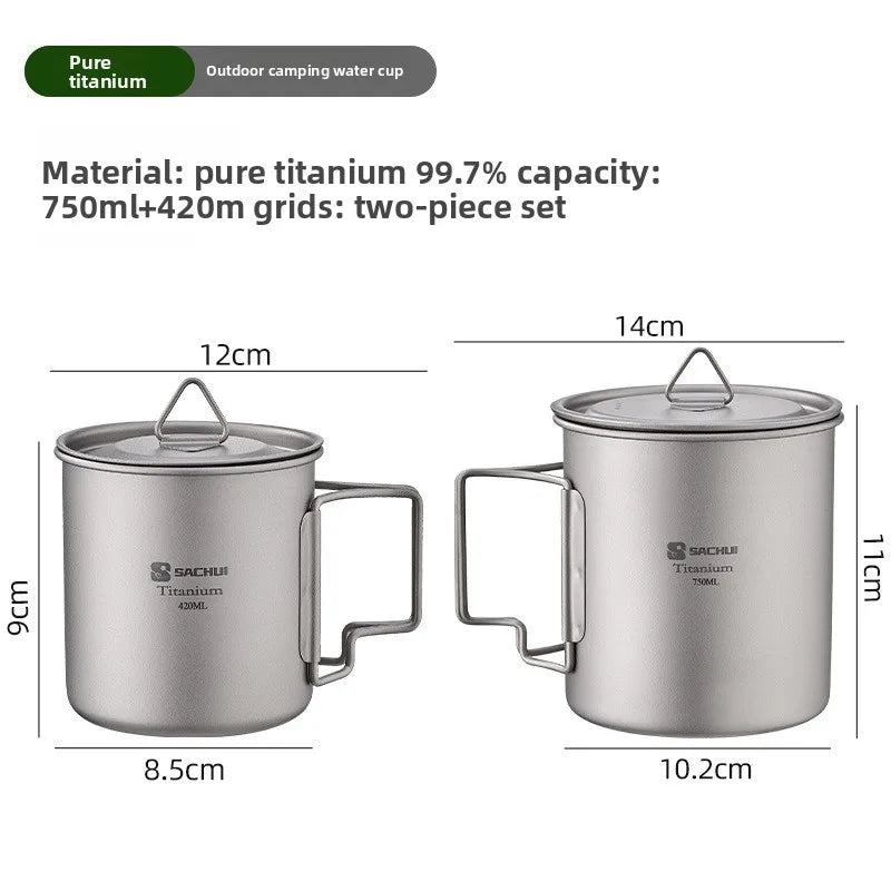 Pure Titanium Camping Mug & Portable Coffee Cup Set Titanium Camping Mug Babs 11