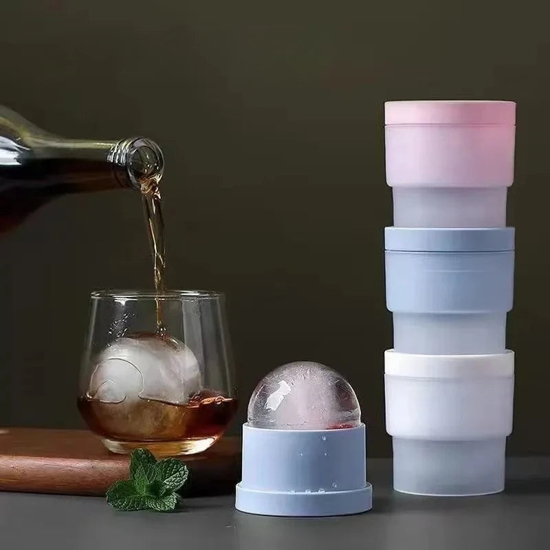 Silicone Ice Ball Maker Mold – Reusable 6cm Sphere for Drinks Ice Ball Mold Babs
