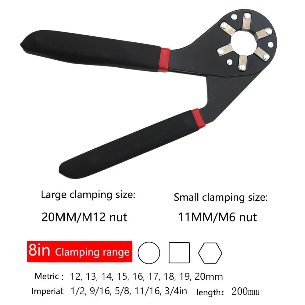 Magic Adjustable Wrench 6 & 8 Inch Hex Socket Hand Tool Adjustable Socket Wrench Babs 8 inch