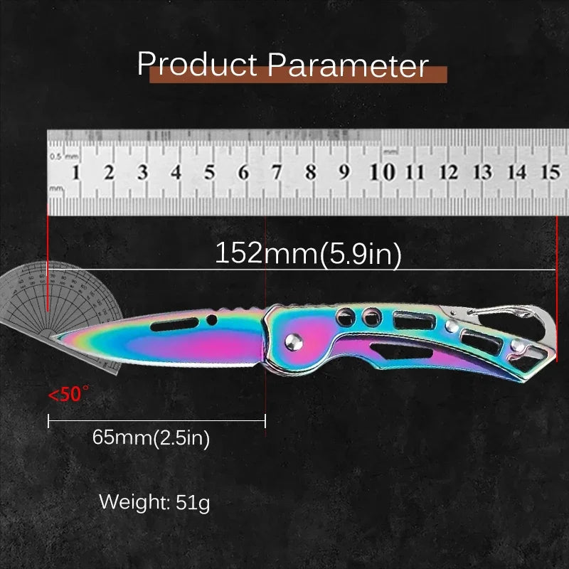 Folding Stainless Steel Fruit Knife – Portable Pocket Knife Folding Pocket Knife Babs
