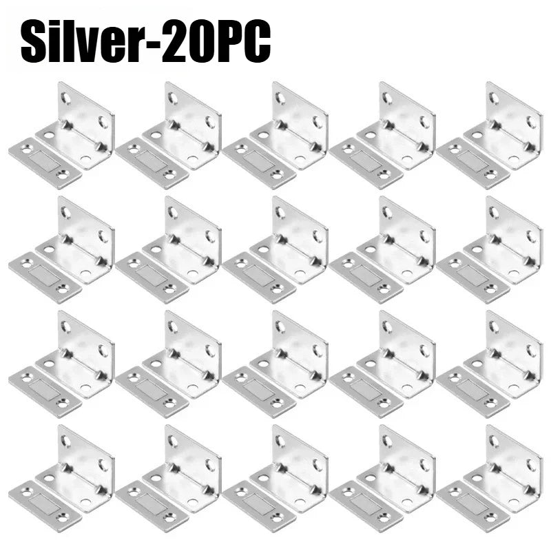 Magnetic Cabinet Door Closer – Self-Adhesive Catch Latch Magnetic Cabinet Latch Babs Silver-20PC