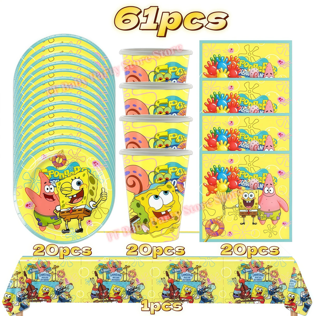 Cartoon Kids Birthday Party Decoration Set – Balloons, Backdrop & More