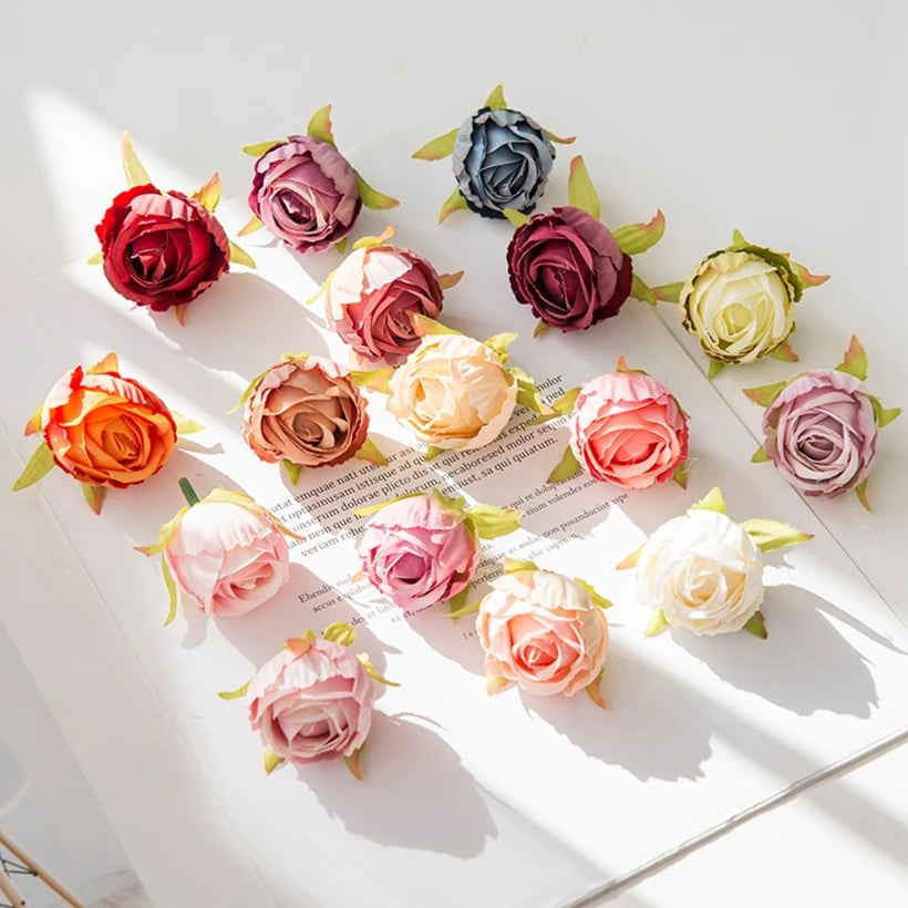 Silk Rose Tea Bud Artificial Flowers – Wedding & DIY Décor Artificial Silk Flowers Babs