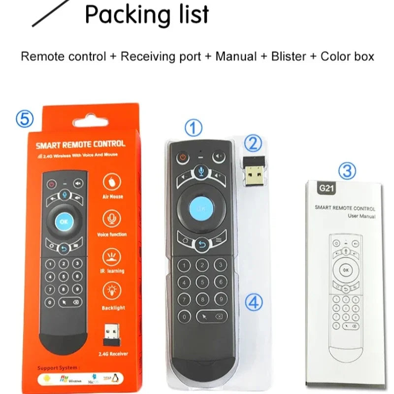 G21 Pro 2.4G Wireless Air Mouse Voice Remote for Android TV Box Wireless Air Mouse Remote Babs